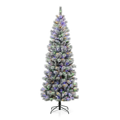 Arbre de Noël effilé 7,5 pi avec 300 lumières DEL Jhoselyn