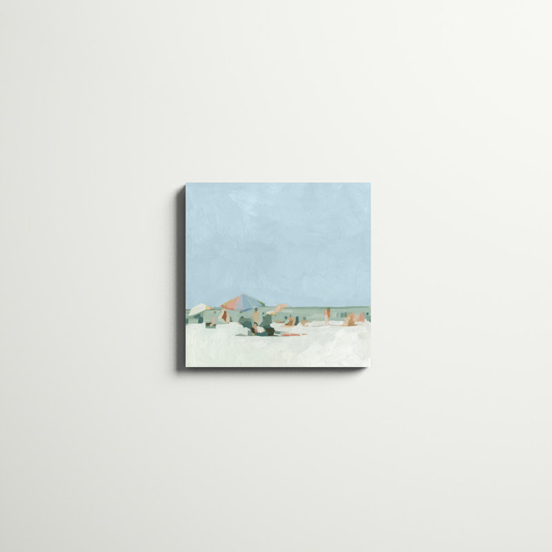 «Summer Palette I» par Emma Scarvey - Peinture sur toile, H 20 po x l 20 po, Papier avec cadre unique doré, Oui