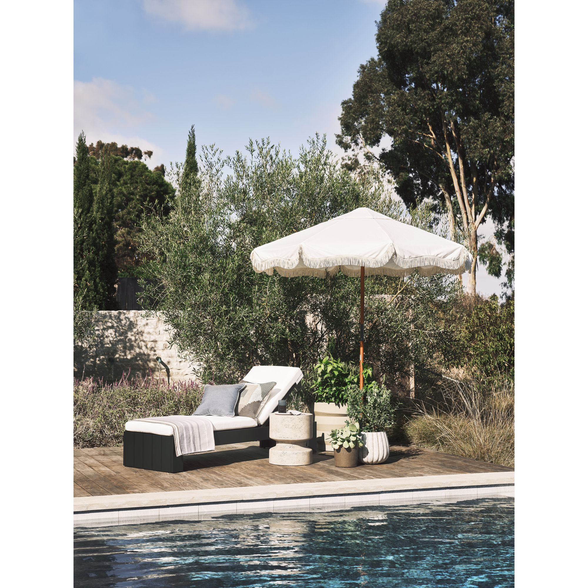 84'' Outdoor Umbrella, White