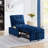 4-In-1 Multi-Functional Single Sofa Bed, Tufted Pull-Out Lounger With Adjustable Backrest Pillows And Storage Pockets