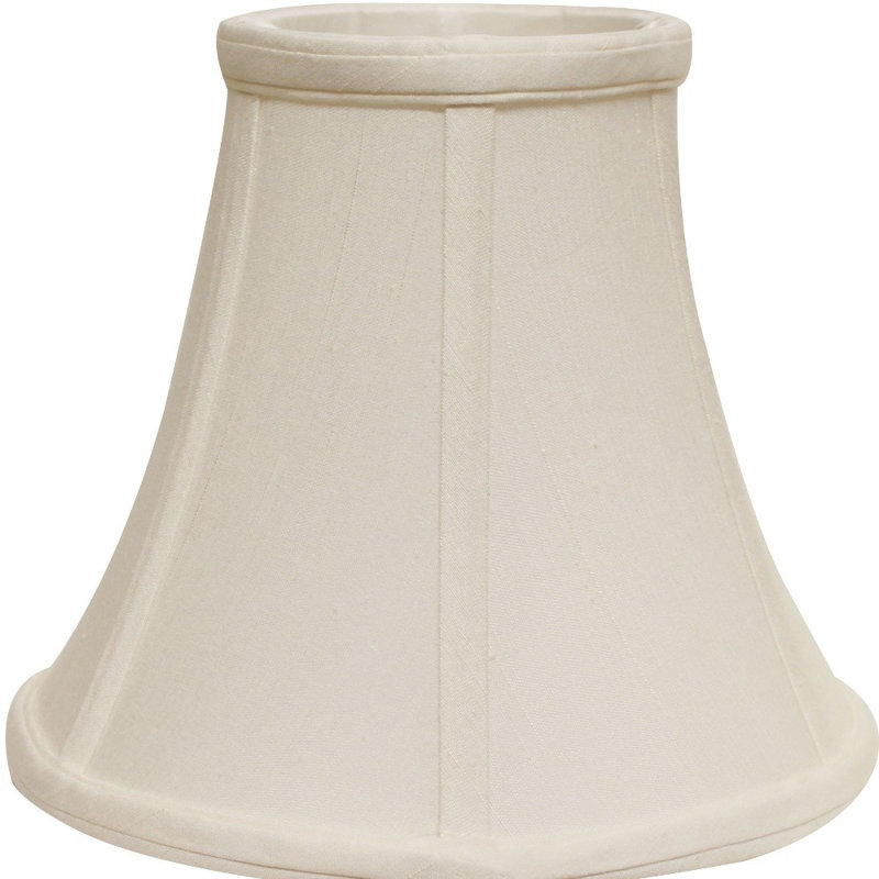 Abat-jour 14 po Bell Monay Shantung, Blanc
