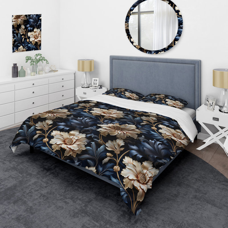 Ensemble de housse de couette luxueux Damask III - Damask, Housse de couette pour très grand lit et 2 très