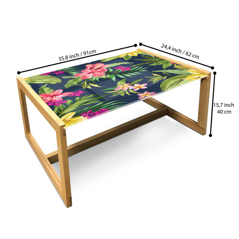 Jaeya Trestle Coffee Table, 40cm H x 91cm W x 62cm D