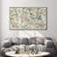 Très grand art mural imprimé sur toile - verdure botanique et fleurs, décoration rétro pour le salon ou la chambre à coucher - «Assemblage requis du cadre (cadre non fini)»-105076165