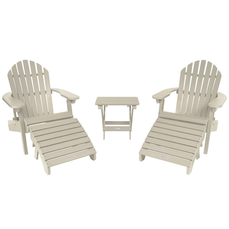 Anette Outdoor Adirondack Chair, Whitewash