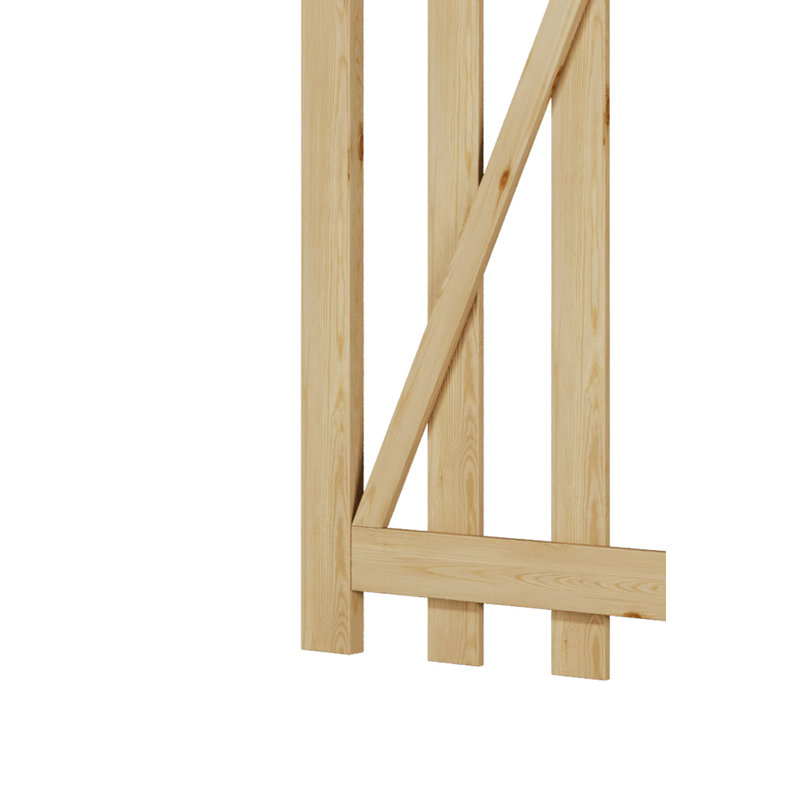 Solid Wood Gate, 120 cm H x 90 cm W x 3 cm D