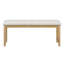 Ensemble de table de salle à manger rectangulaire 6 pièces, table avec pieds uniques, 4 chaises rembourrées et 1 banc-561179027-561179025