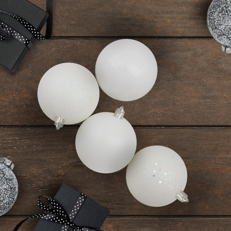 Boule de Noël incassable, Blanc