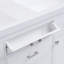 Meuble-lavabo double 59,1 po avec lavabo en résine, fermeture en douceur, tiroir escamotable et tablette réglable 59,1 po