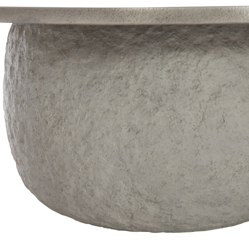 Kaori 52" Gray Transitional Rectangular Metal Coffee Table