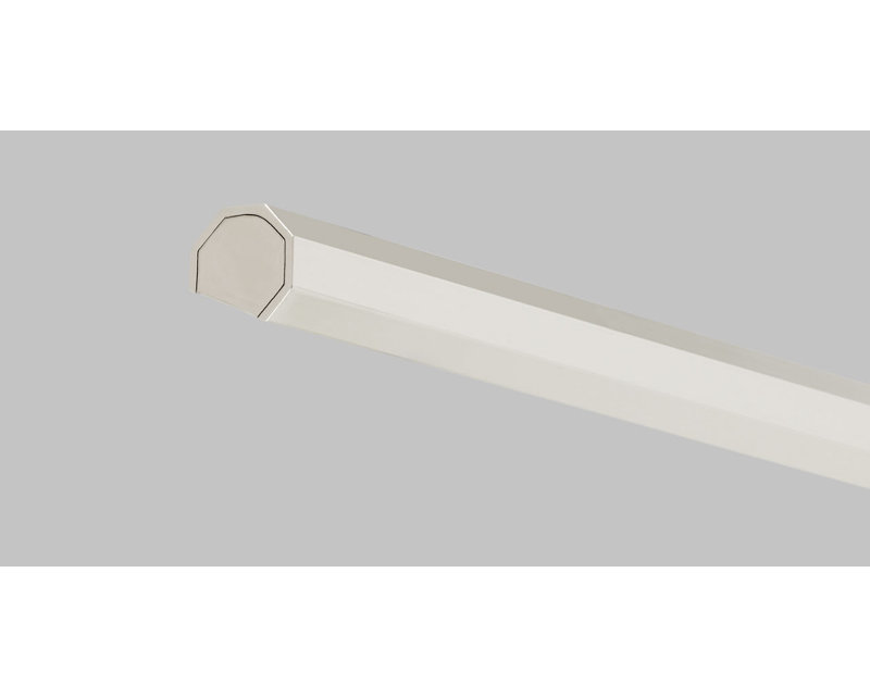 Plural Faceted Picture Light, Polished Nickel, 0.7" H x 18" W x 8.9" D, 13.5