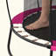  Trampoline pour enfants de 55 pouces avec filet de sécurité, mini trampoline stable à pieds en U, trampoline récréatif extérieur résistant aux rayons UV et à la corrosion-128531090