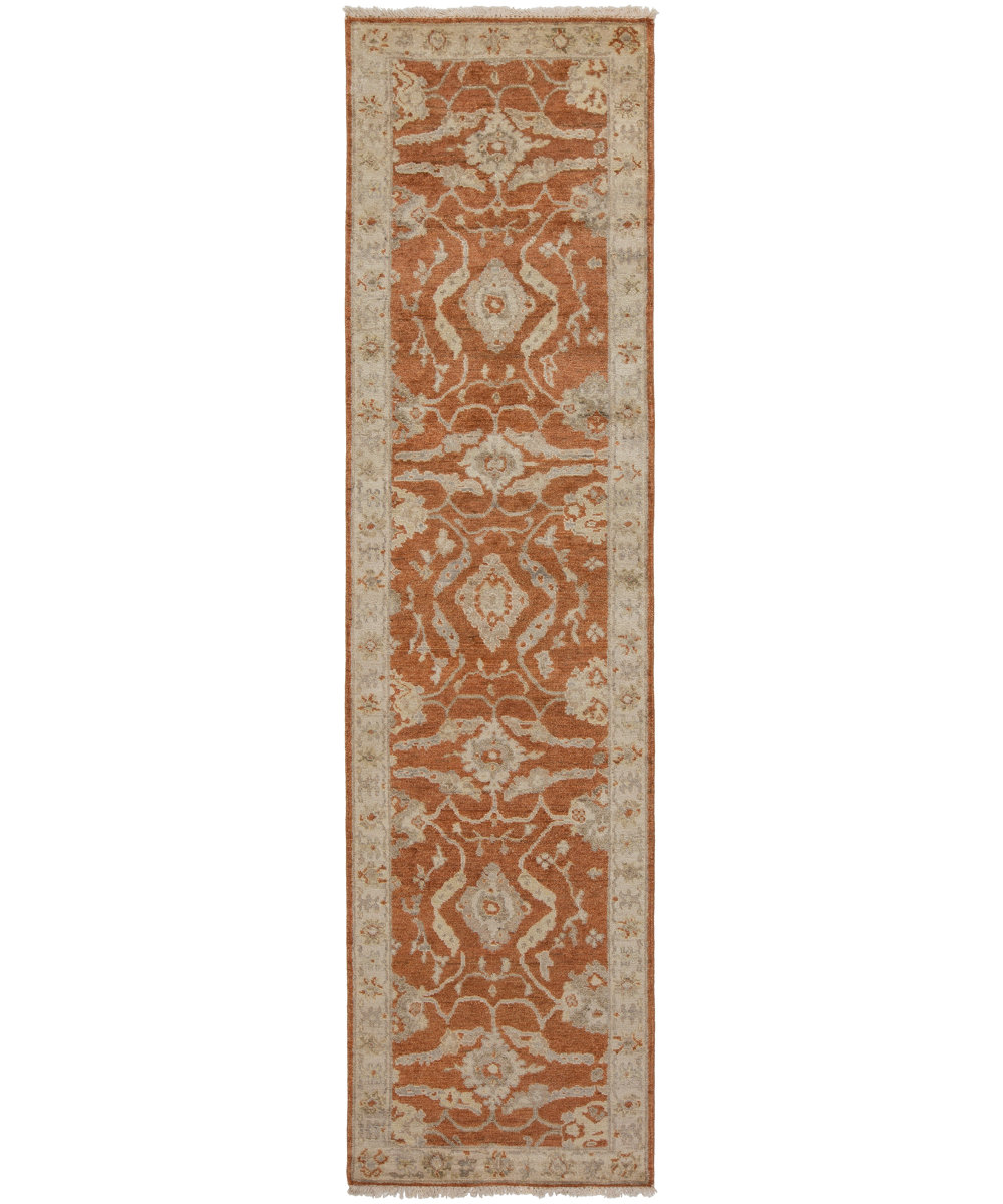 Madison Couture Rugs Oriental Hand-Knotted Wool Rust Area Rug | Perigold