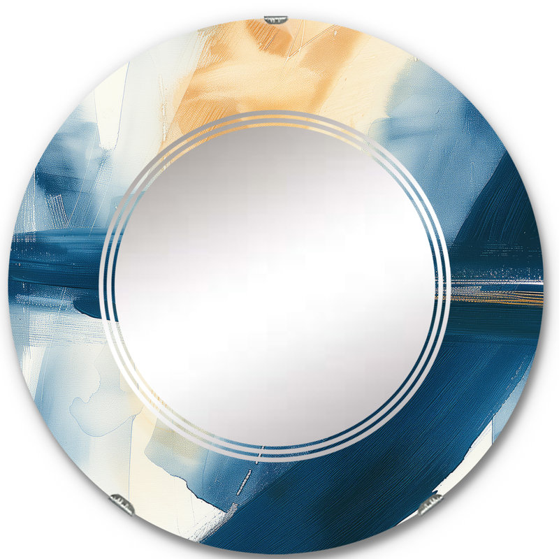 Indigo Panel I - Cottage Wall Mirror, 23.6" H x 23.6" W