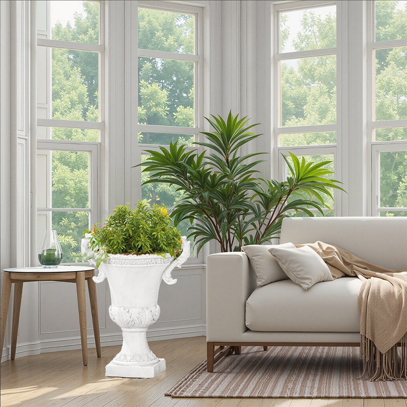 Filtres d'urne d'intérieur pour jardin, Blanc antique