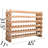 Paizlee 72 Bottle Solid Wood Open Shelving Wine Bottle Rack in Beige