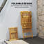 Méridienne d'extérieur, fauteuil inclinable pliant en bois d'acacia-1973376099