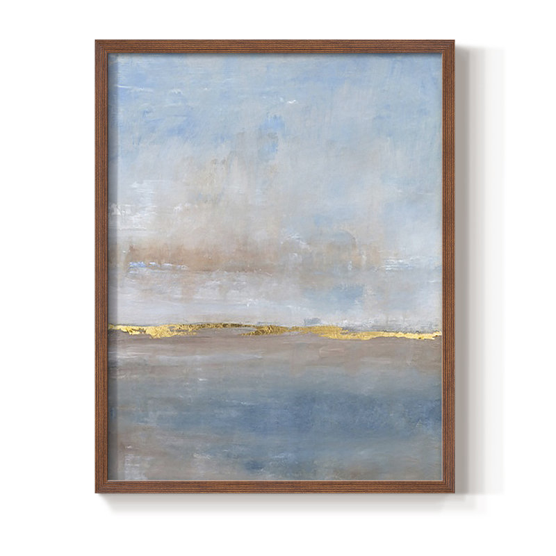 «Visible Horizon II», reproduction encadrée - bois massif, H 20 po x l 16 po, Cadre photo brun simple