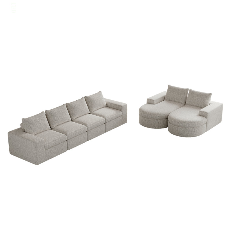 Canapé modulaire Chenille Cloud, Gris chenille