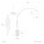 Lampe Tambo Luna 92 po - Laiton vieilli, base noyer foncé, feuille d'acier noir mat / doré, à intensité variable, ampoule incluse-130798351