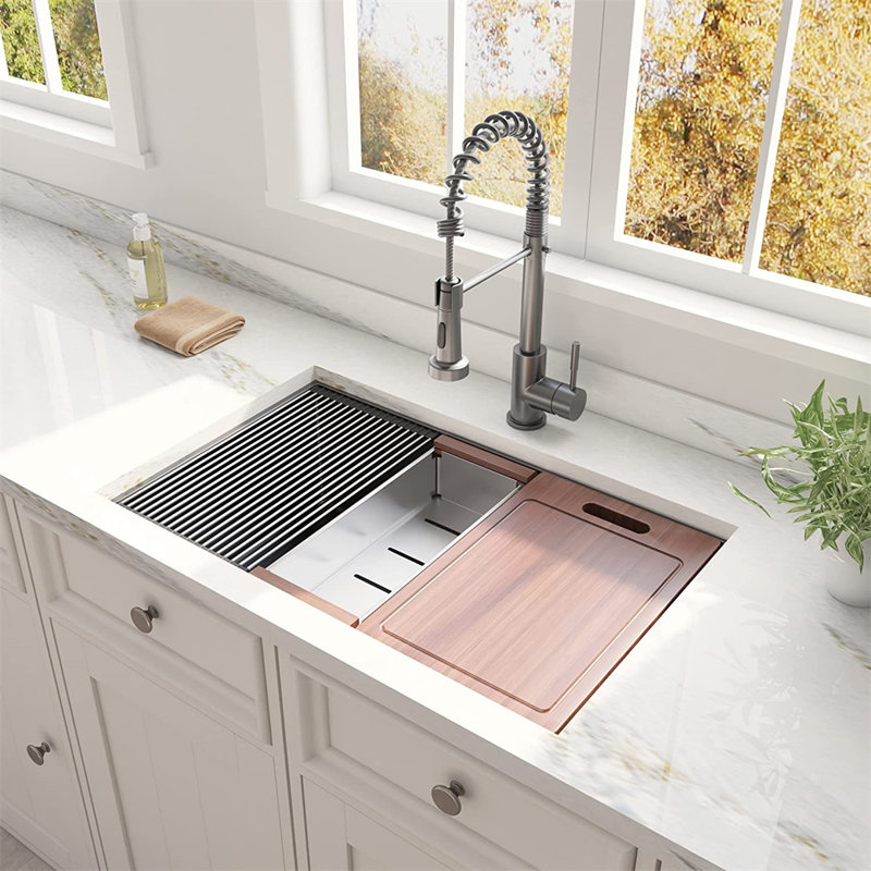 32 " L Undermount Single Bowl Stainless Steel Kitchen Sink