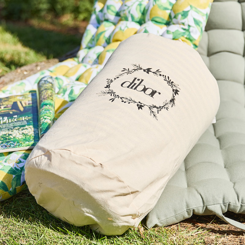 Lemon Patterned Outdoor Garnde Bench Seat Pad Mattress