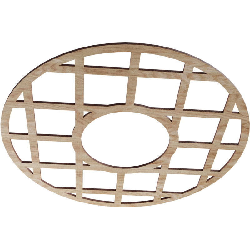 Médaillon de plafond 26 po x 9 1/2 po x P 3/8 po O'Neal, Chêne rouge, H 24 po x l 24 po x P 0,25 po