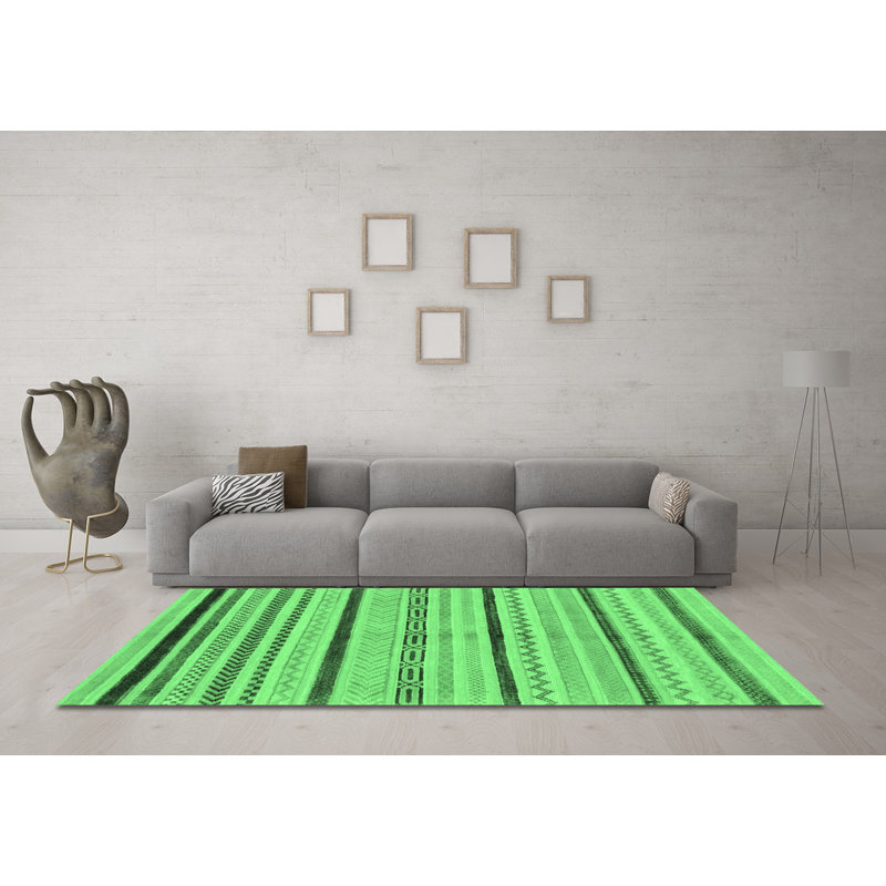 Kendarion Washable Geometric Indoor Rug, Round 3'