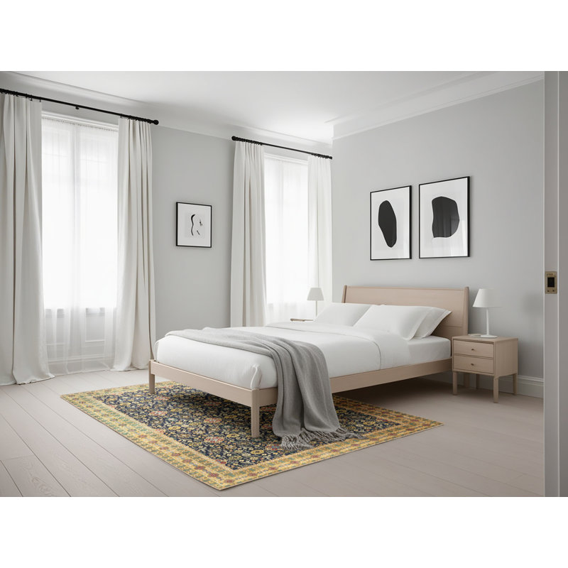 Tapis oriental bleu Point, Rectangle 5 pi x 7 pi