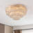 31.5" Built-in LED Light Modern Luxury Crystal Flush Mount Lighting with Remote Control