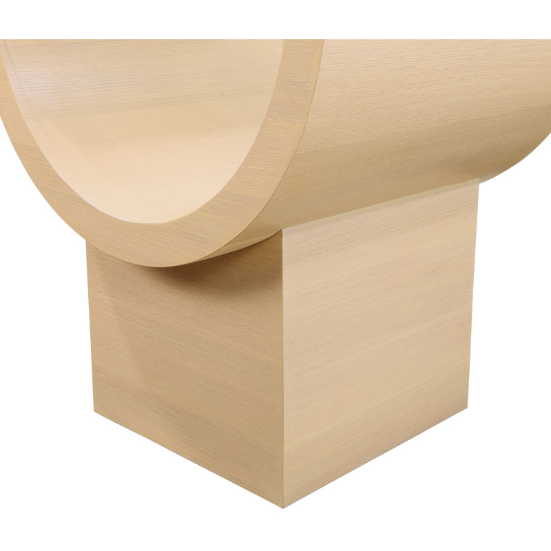 Caputto Glass Abstract End Table, Natural