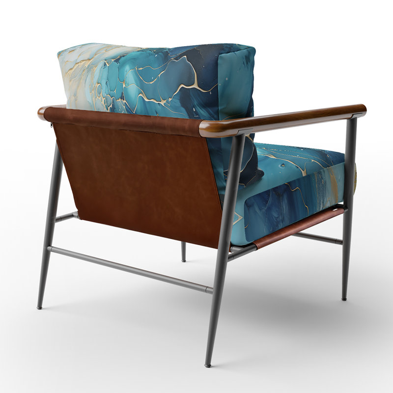 Fauteuil d'appoint rembourré Oceanic Collage I, Noir