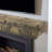 Reclaimed Axed Cut Faux Wood Fireplace Mantel, 5 1/2"H x 7 1/2"D x 66"W, Smokey Brown Finish-129989809-96388721