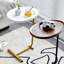 Petite table d'appoint en forme de C, petit canapé
