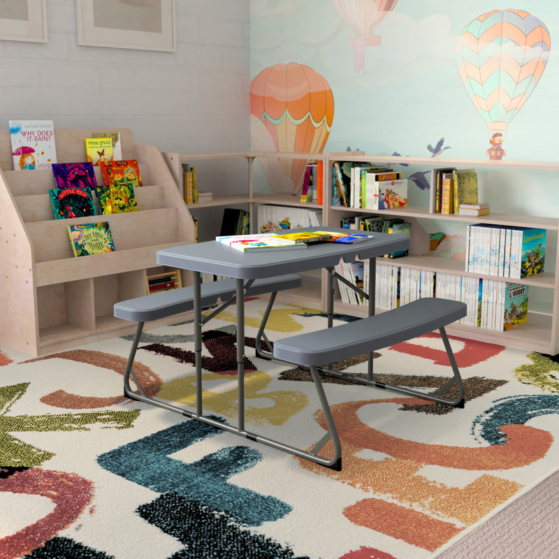 Zoomie Kids Commercial Grade Easy-Fold Folding Plastic Kids Outdoor ...