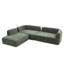 Canapé modulaire en forme de L de 115 po avec éponge et chaise longue entièrement compressée haute densité, ensemble de 3 pièces à assise profonde, faisant face à la droite et assemblé à la main, parfait pour le salon ou le salon-129037348