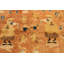 Hand Knotted Wool Area Rug in Orange