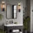 Contemporary Rectangle Bathroom Vanity Mirror | Stainless Steel Thick Frame-1180409720-1180963166