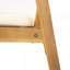 Ensemble repas d'extérieur en bois d'acacia avec coussin, corde grise et teck 3 pièces