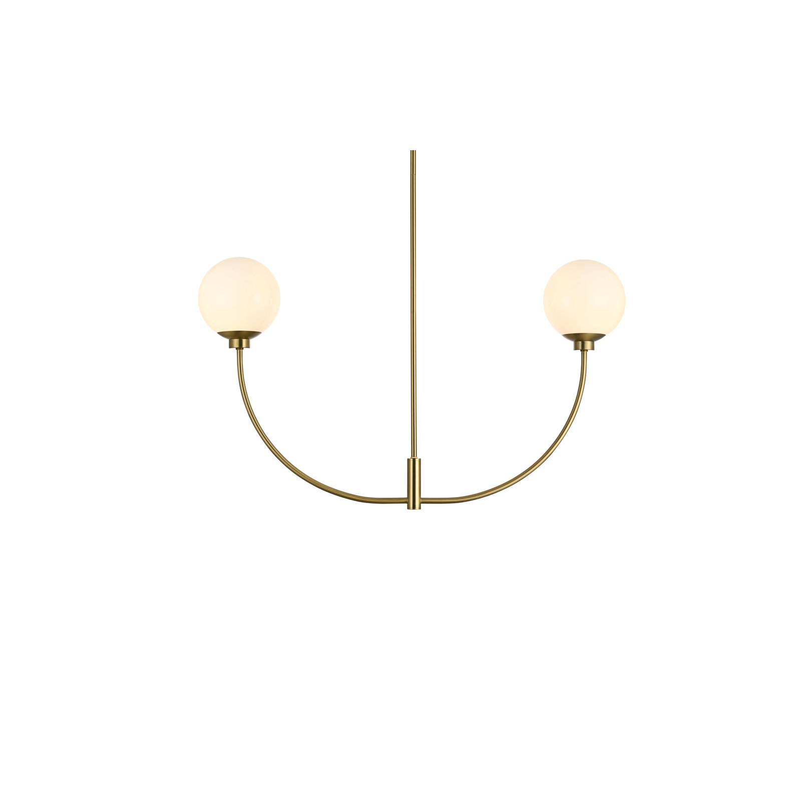 Kyle 2 - Light Metal Chandelier, Satin Gold, 21" H x 36" W x 7" D