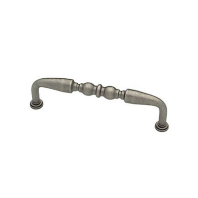 (5 Pack) 4 inch Contemporary Collection Turned Wired Pull Tumbled Pewter