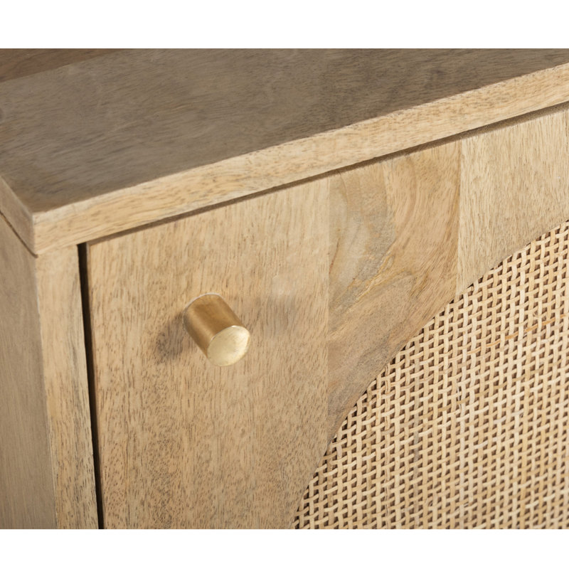 Peltz 19.75'' W Unfinished Solid Wood Nightstand, Natural