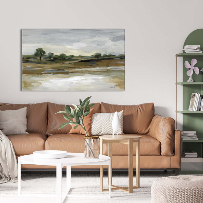 «Cool April Day Crop» - peinture, L 30 po x H 18 po, Toile tendue