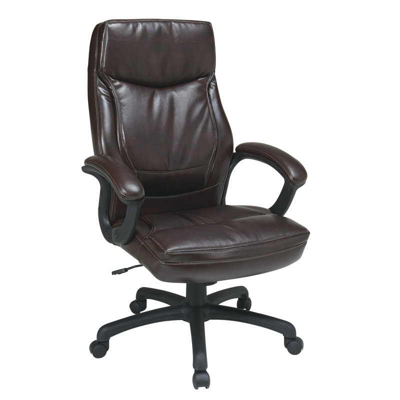 Fauteuil de direction Hathaway, Deux-tons, Similicuir moka