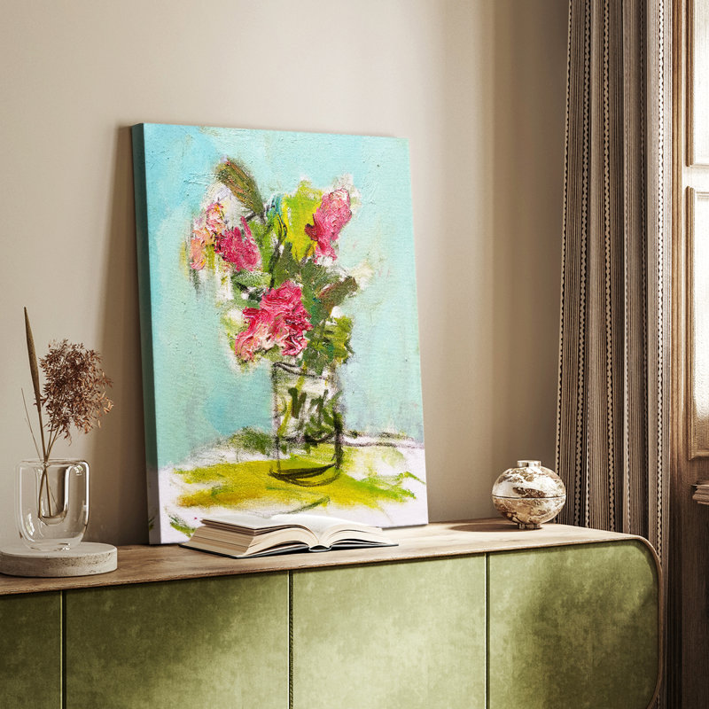 Turquoise Lilly - galerie Cavas sur mesure, H 12 po x l 8 po