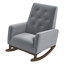 Chaise berçante en tissu et bois massif-678192587