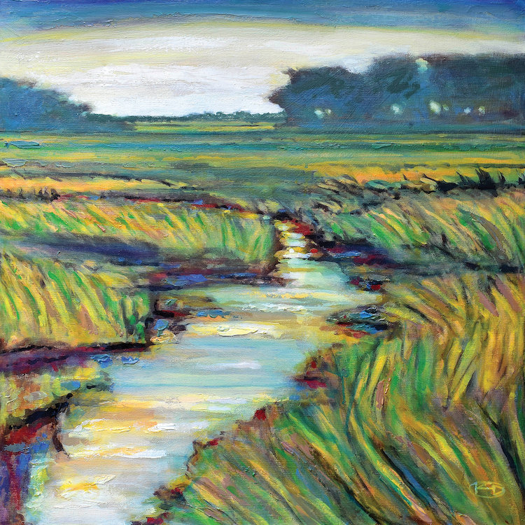 « marémotrice creek », reproduction sur toile, H 12 po x l 12 po x P 0,75 po