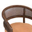 Chaise de salle à manger Stanley de style néoclassique moderne, avec accoudoirs de 66 cm (26 po), dossier incurvé et structure en bois d'hévéa massif.-135068423-135068424