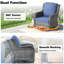 Ensemble de conversation en osier / rotin pour 7 personnes avec coussins Guillen
