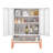 Modern Minimalist Mesh Double Door Shoe Cabinet With Adjustable Partitions And Moisture-Proof High Foot Hollow Storage Cabinet Bottom, Compatible With Robotic Vacuum Cleaners-881722115